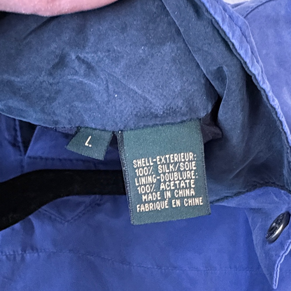 Bobby Jones silk Men's blue Windbreaker - Picture 6 of 7